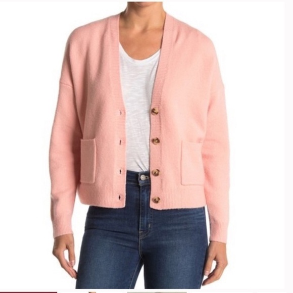 Madewell Spring Wool Blend Cardigan V-Neck Sweater - Picture 2 of 6